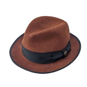 Goorin Bros‎ The Kid Size Medium Brown Felted Wool Fedora Hat Cap
